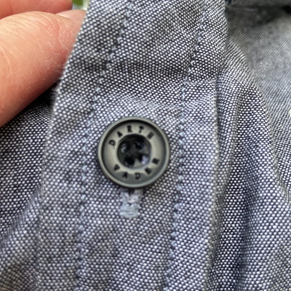 Authentic Star Wars Darth Vader Button Down Men’s Size Small Boys Large … - Picture 8 of 11